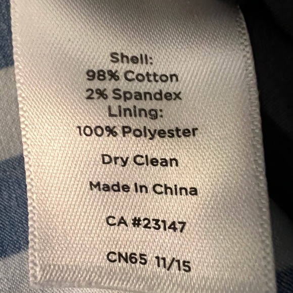 Talbots Sleeveless Blue Fit & Flare Dress - Picture 9 of 10